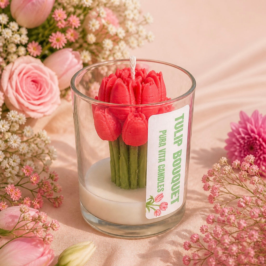 Tulip Bouquet Candle